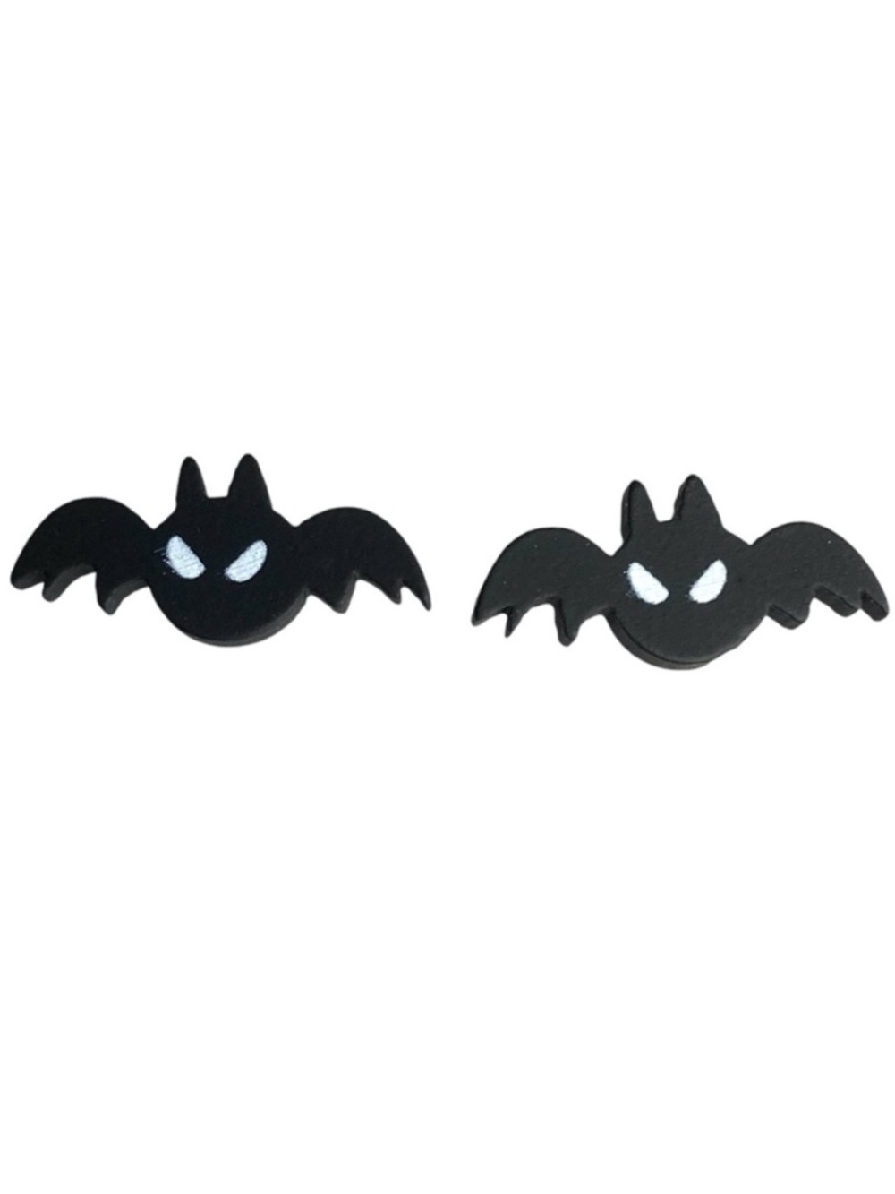 Spooky Black Bats Halloween Stud Earrings